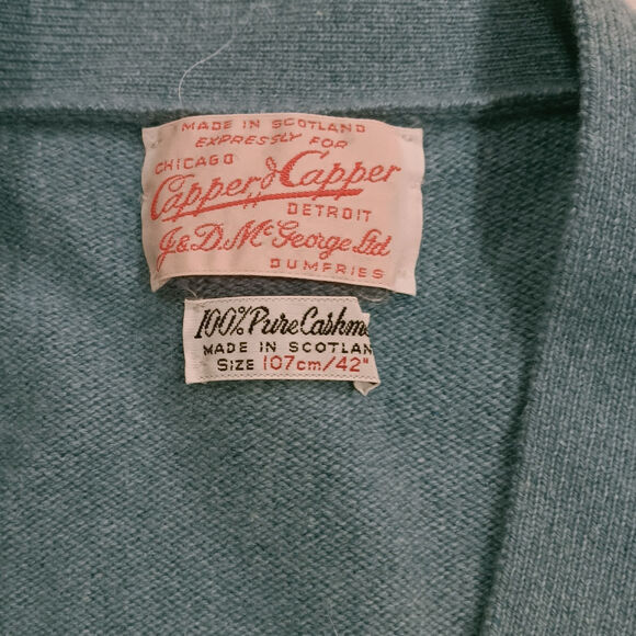 Capper & Capper Cashmere V-neck Cardigan Sweater - Picture 3 of 7